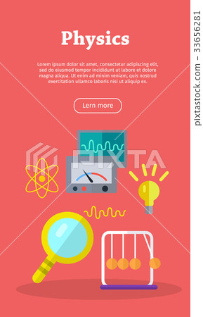 Physics Web Banner. Website template. 33656281