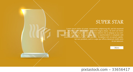 My Best Trophy. Crystalic Award in Waved Shape 33656417