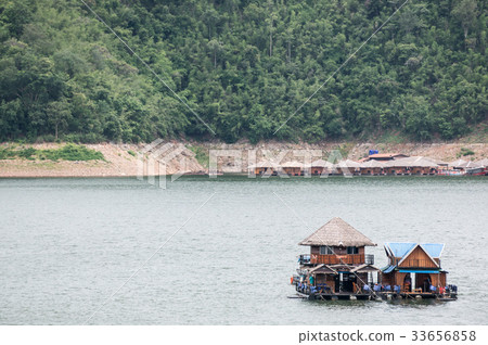 Floating wood home village Floating wood home village 33656858