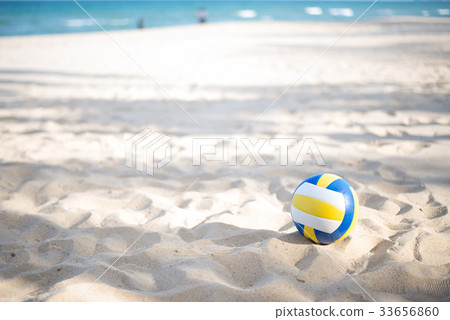 Beach volleyball on the beach 33656860