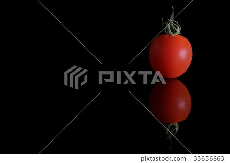 Mini Tomato Black Background 33656863