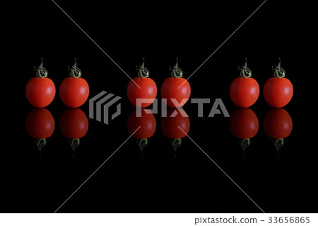 微型蕃茄黑色背景 33656865