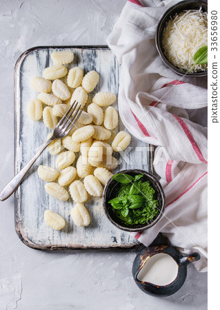Raw uncooked potato gnocchi Raw uncooked potato gnocchi 33656980