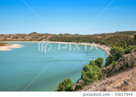 Mequinenza Reservoir, in Zaragoza province, Spain Mequinenza Reservoir, in Zaragoza province, Spain 33657944