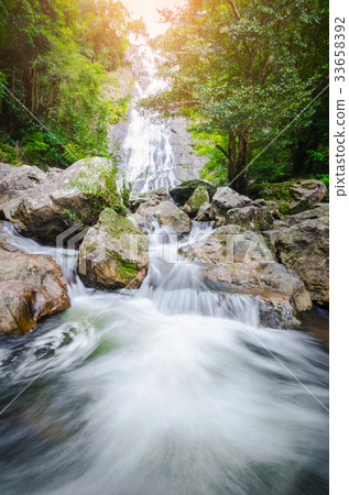 Amazing beautiful waterfalls at Sarika Waterfall. 33658392