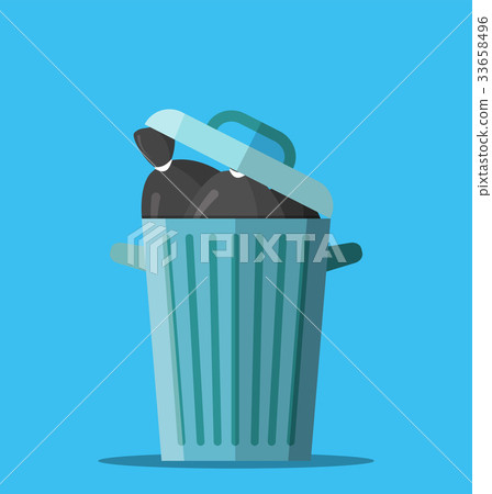 Huge waste trash can 33658496