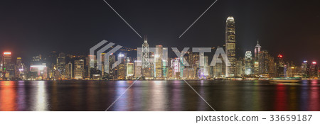 Night view of Hong Kong 33659187