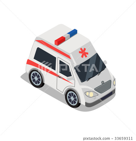 Ambulance Illustration in Isometric Projection. 33659311