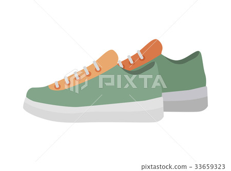 Sport Running Shoes Isolated. Footwear for Fitness 33659323