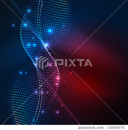Vector wave particles background Vector wave particles background 33659735