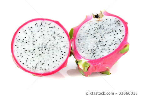 Dragon fruits isolated on white background. Dragon fruits isolated on white background. 33660015
