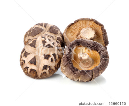Dry Shiitake Mushroom isolated on white 33660150