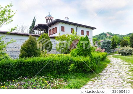 Outside view of Rozhen Monastery, Bulgaria 33660453