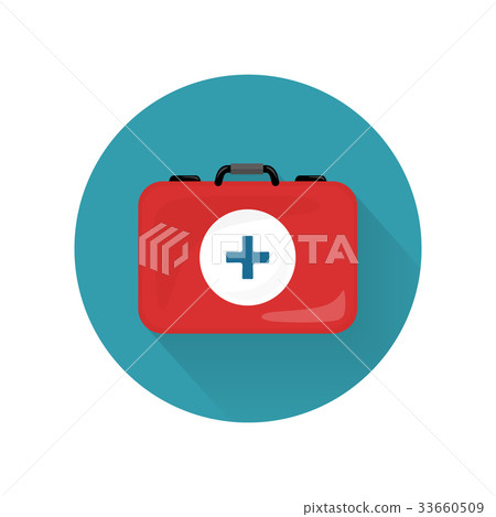 Medical Kit Icon Isolated. Realistic Emergency Bag 33660509
