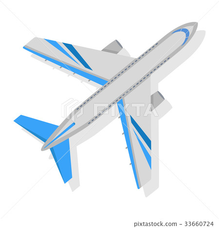 插图素材 plane vector icon on white background transport