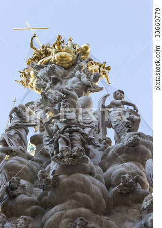Architectural elements of the plague column in the 33660779