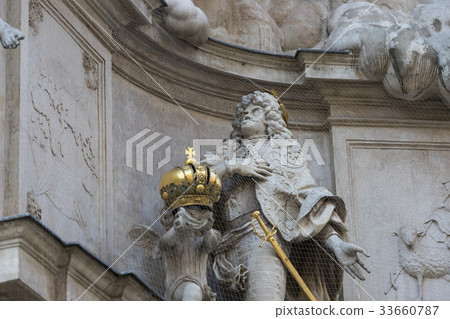 Architectural elements of the plague column in the Architectural elements of the plague column in the 33660787