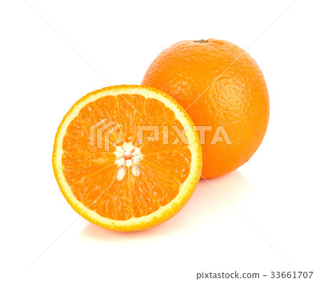 Orange fruit isolated on white background 33661707