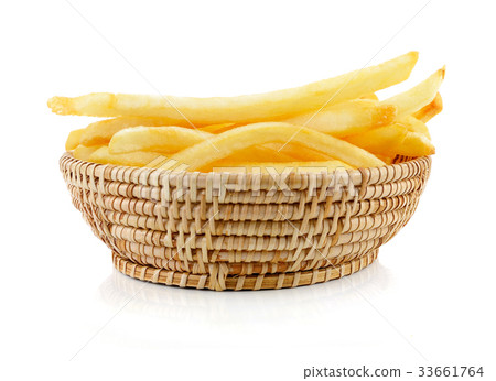 french fries on a white background 33661764