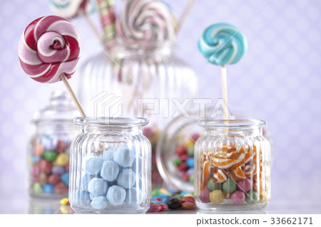 Gum sweet candy and lollipops and gum balls Gum sweet candy and lollipops and gum balls 33662171