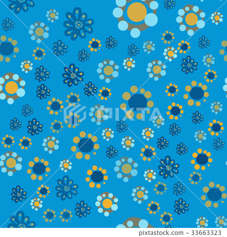Seamless pattern with cute cartoon daisy flowers. - Stock Illustration ...