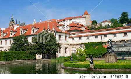 Lake in the Valdstejn garden. Prague, Czech 33663346
