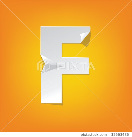 F capital letter fold english alphabet New design F capital letter fold english alphabet New design 33663486