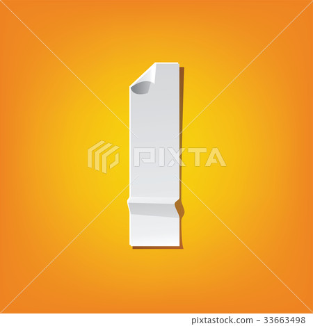 I capital letter fold english alphabet New design 33663498