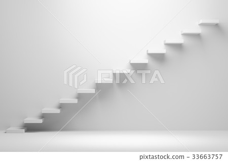 Ascending stairs abstract white 3d illustration Ascending stairs abstract white 3d illustration 33663757