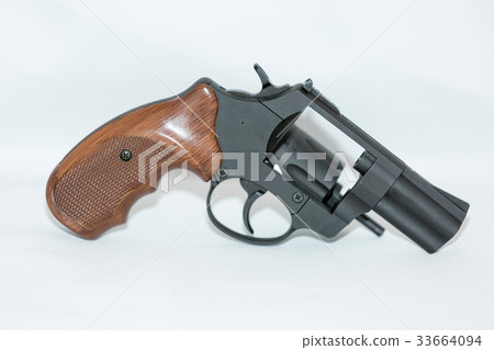 Pistol with wooden handle Pistol with wooden handle 33664094