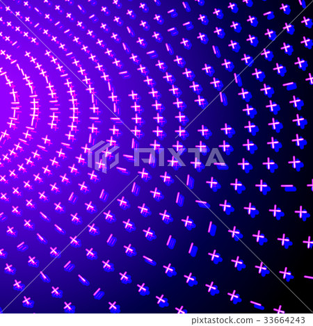 Bright shiny neon lines background with short 33664243