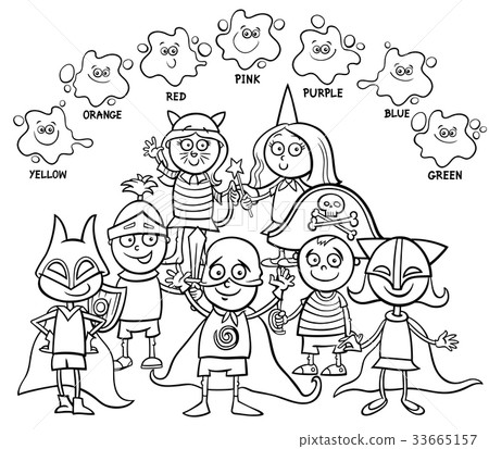 basic colors educational coloring book 33665157