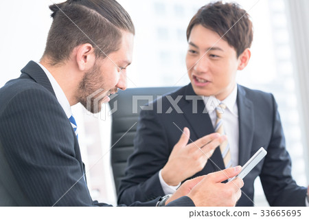 Businessman, foreigner, global, meeting, meeting Businessman, foreigner, global, meeting, meeting 33665695