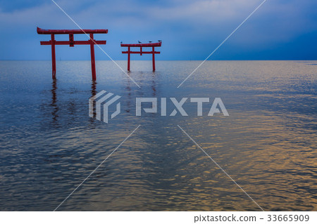 海torii佐賀縣塔拉町的黎明 海torii佐賀縣塔拉町的黎明 33665909