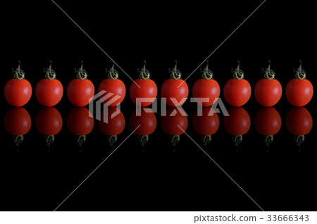 Mini Tomato Black Background 33666343