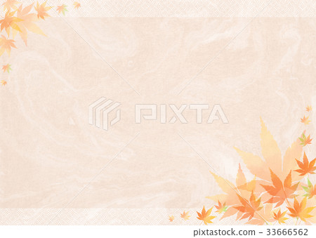 背景材料_秋葉（日本紙）橙色 33666562