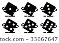 rolling dice, vector 33667647