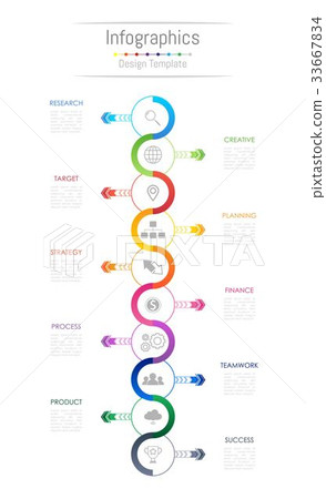 Infographic design elements with 10 options - Stock Illustration ...