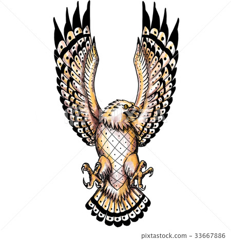 Osprey Swooping Front Tattoo 33667886