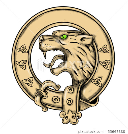 Scottish Wildcat Belt Tattoo 33667888