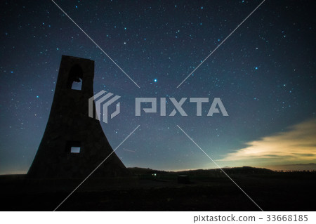 Nagano Prefecture Migahara plateau Beautiful tower and starry sky Nagano Prefecture Migahara plateau Beautiful tower and starry sky 33668185