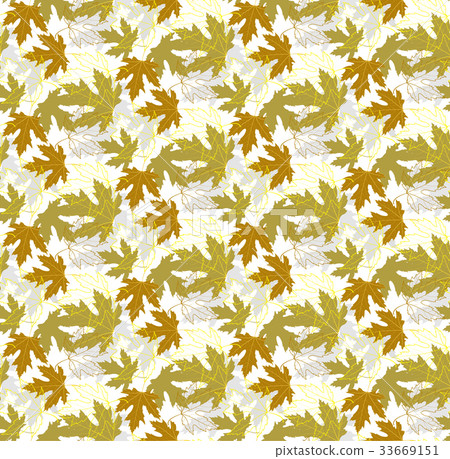 Maple leaf autumn patterns seamless 33669151