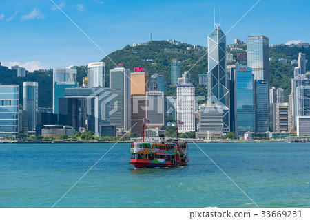 High-rise building in Hong Kong and Star Ferry High-rise building in Hong Kong and Star Ferry 33669231