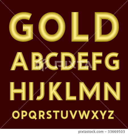 Complete set of Latin letters made from gold wire Complete set of Latin letters made from gold wire 33669503