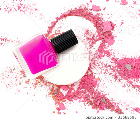 Nail polishing broken multicolor make up powder 33669595