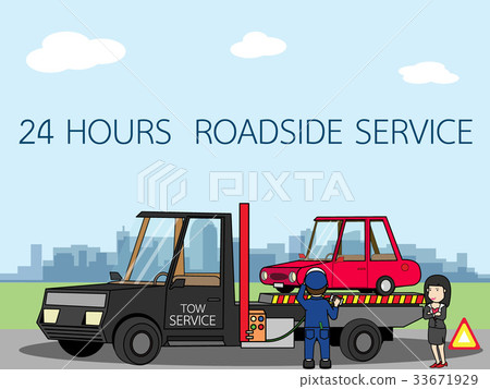 mechanic helping car salvage and towing mechanic helping car salvage and towing 33671929