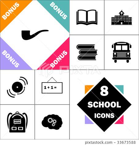 Tobacco pipe computer symbol 33673588