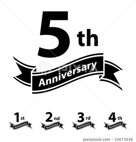 anniversary ribbon number 1 2 3 4 5 33673836