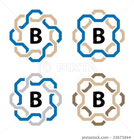 simple line circular frame letter symbol simple line circular frame letter symbol 33673844