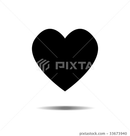 Black heart Icon Vector. Love symbol. Valentine's Black heart Icon Vector. Love symbol. Valentine's 33673940